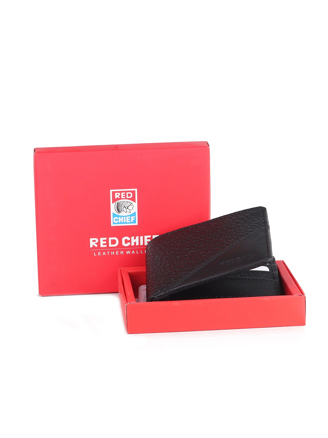 

Red Chief Textured Leather Two Fold Wallet, Black