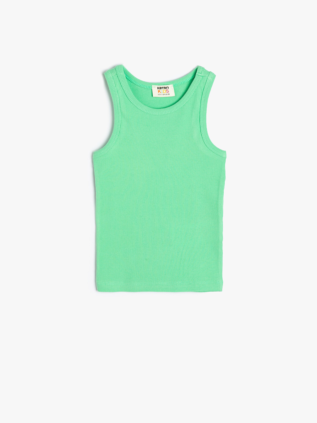 

Koton Girls Round Neck Cotton T-shirt, Green