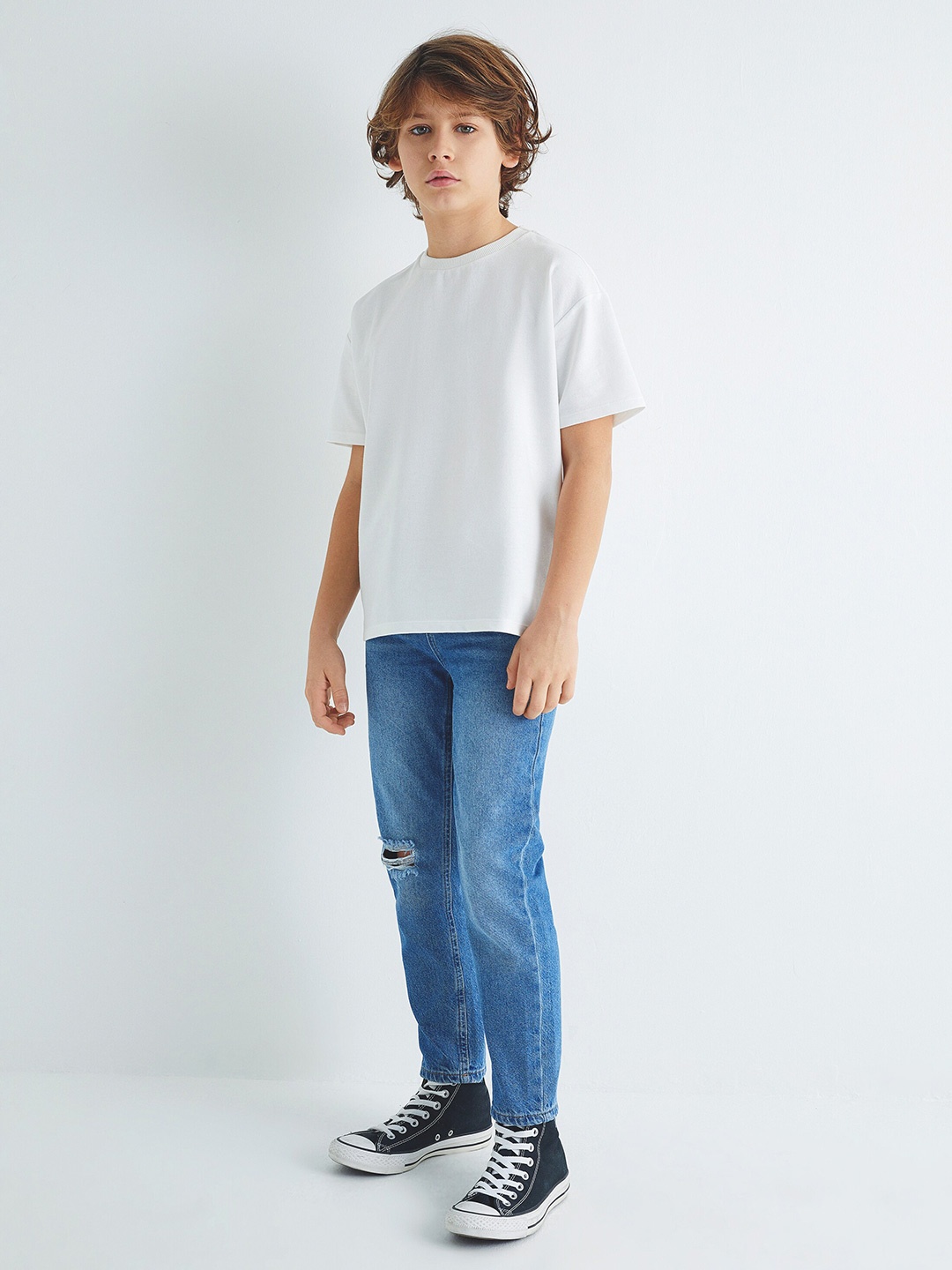 

Koton Boys Round Neck Casual T-shirt, White