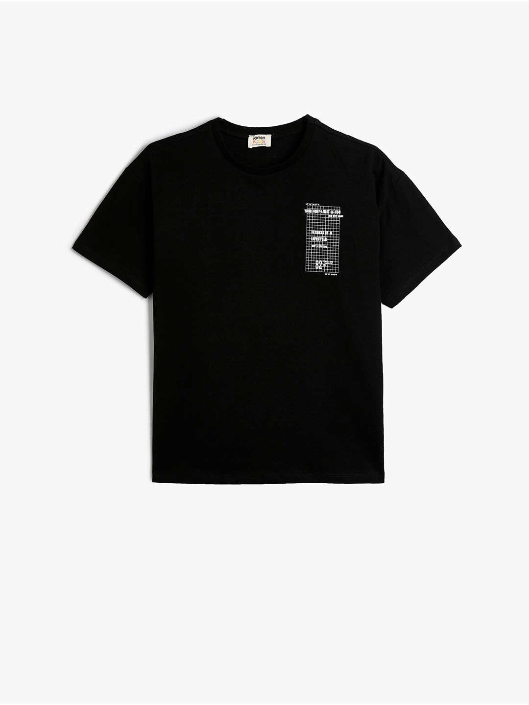 

Koton Boys Round Neck Pure Cotton Casual T-shirt, Black