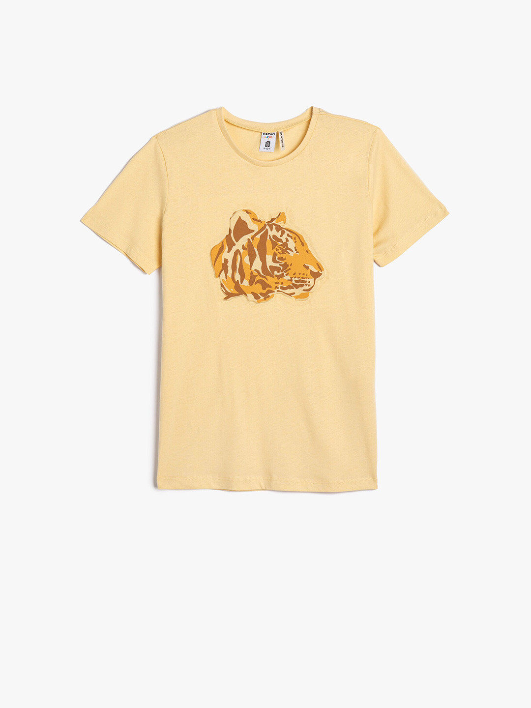 

Koton Boys Round Neck Short Sleeves Graphic Printed Regular Fit Cotton T-shirt, Yellow