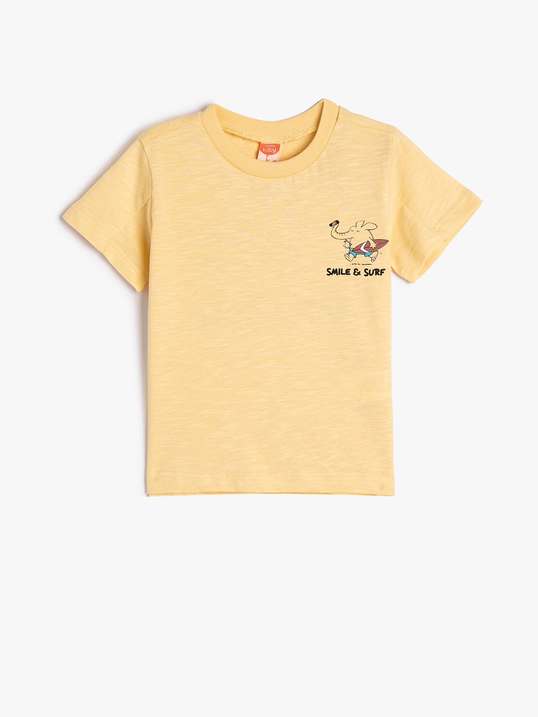 

Koton Boys Printed Round Neck Short Sleeves Cotton T-shirt, Yellow