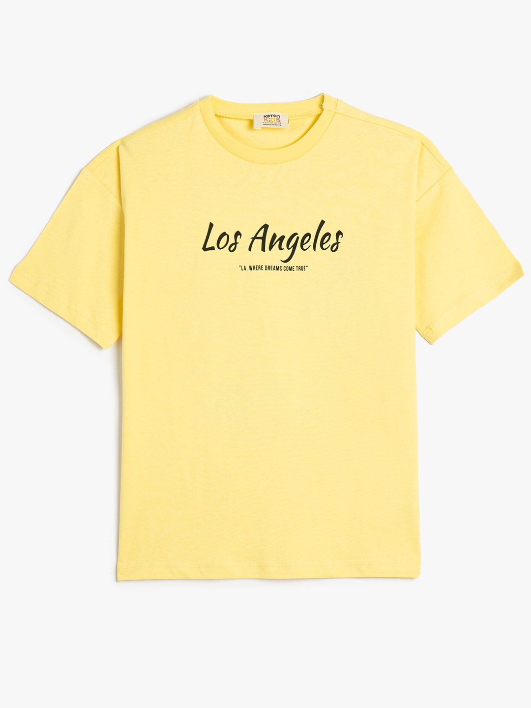 

Koton Boys Round Neck Typography Printed Cotton T-shirt, Yellow