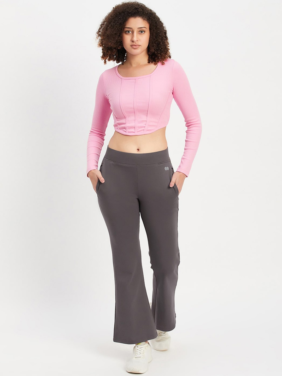 

Clovia Women Ribbed Tracksuits, Grey
