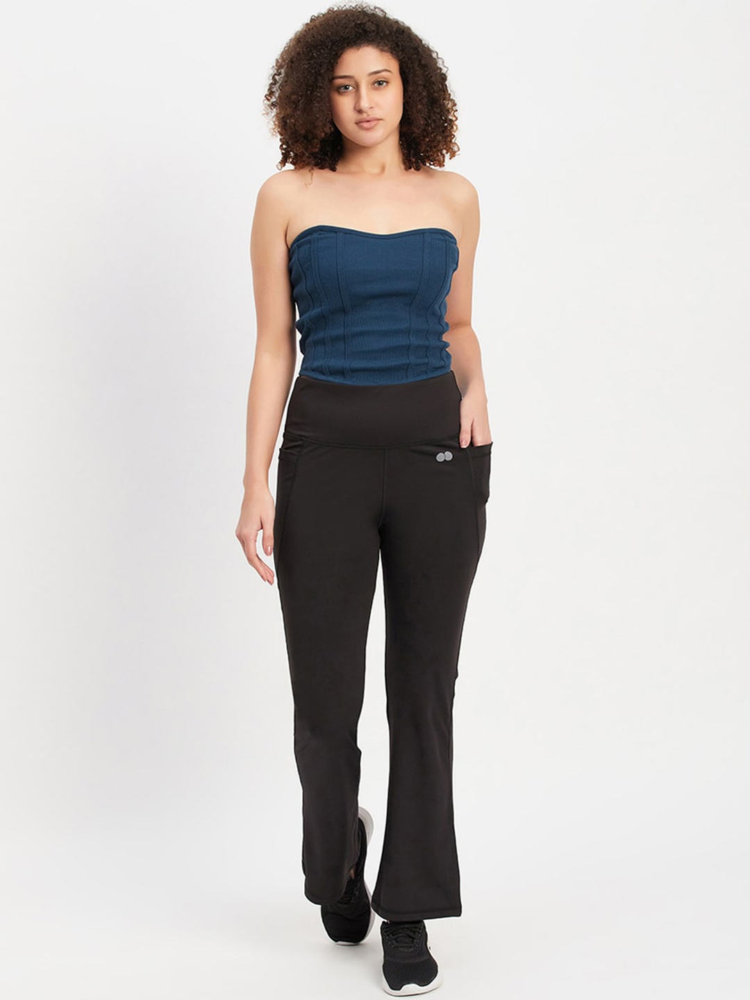 

Clovia Women Ribbed Tracksuits, Black