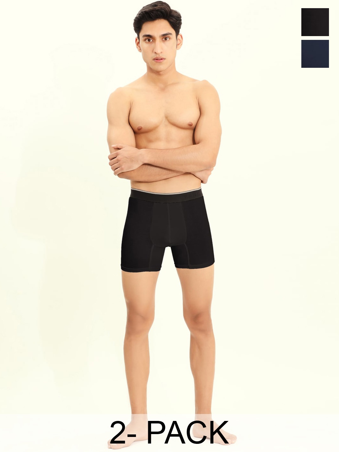 

BRIEFLY Pack Of 2 Breathable Trunks- 2PAK-BB-BL_NB, Black