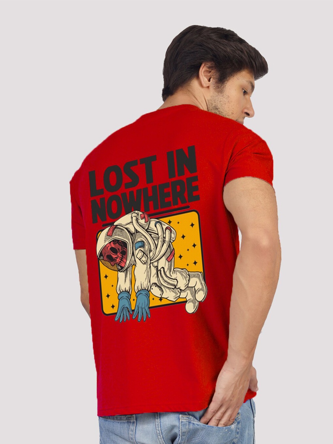 

Greylongg Typography Printed T-shirt, Red