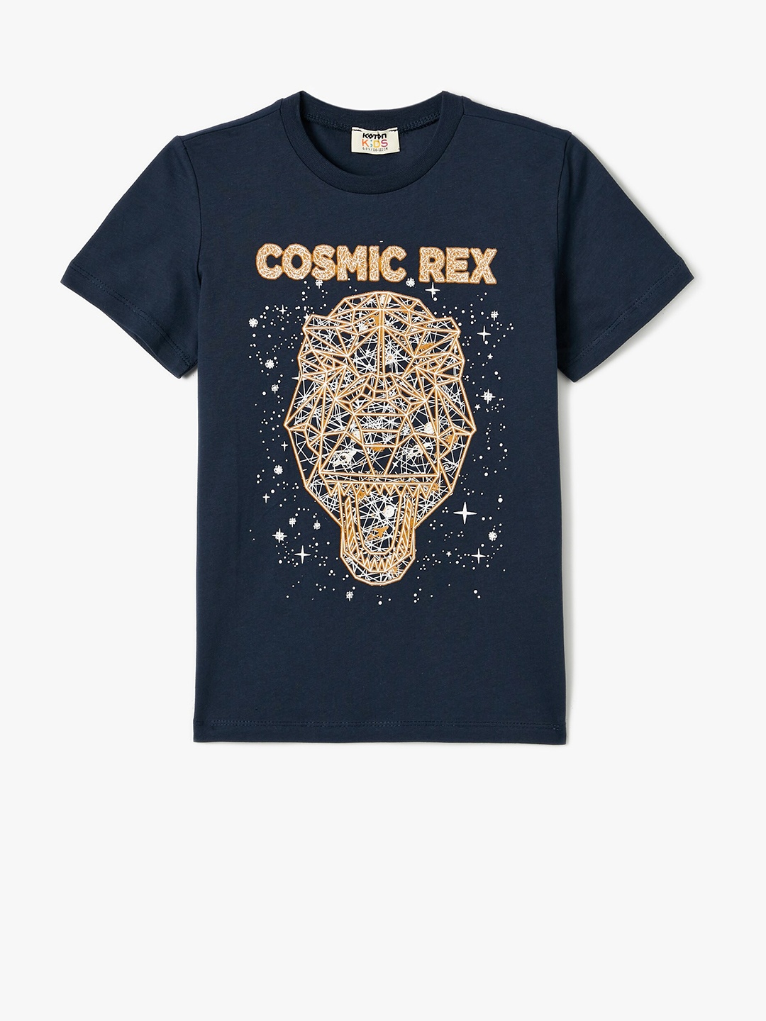 

Koton Boys Round Neck Printed Cotton T-shirt, Blue