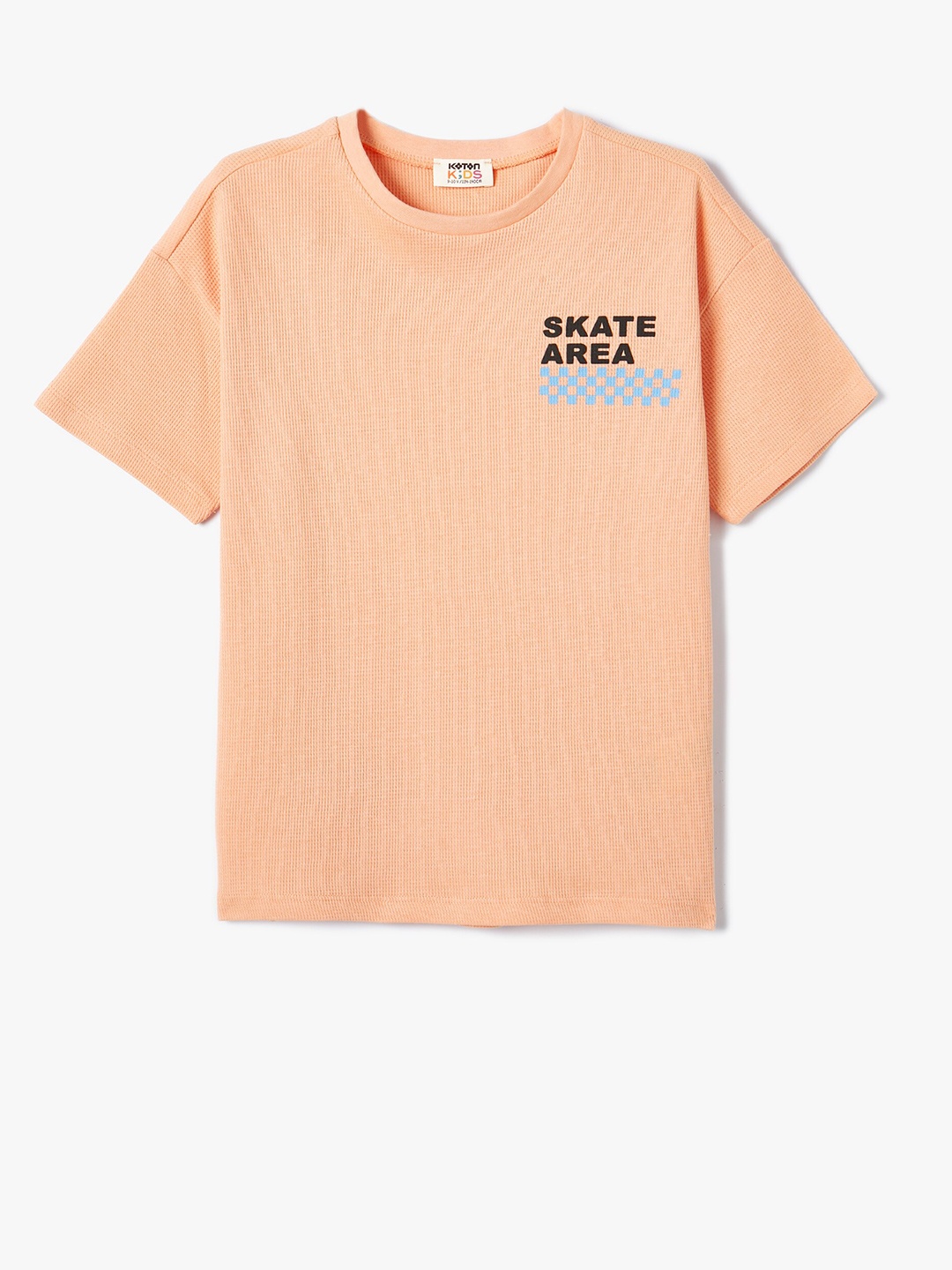 

Koton Boys Round Neck Pure Cotton T-shirt, Orange