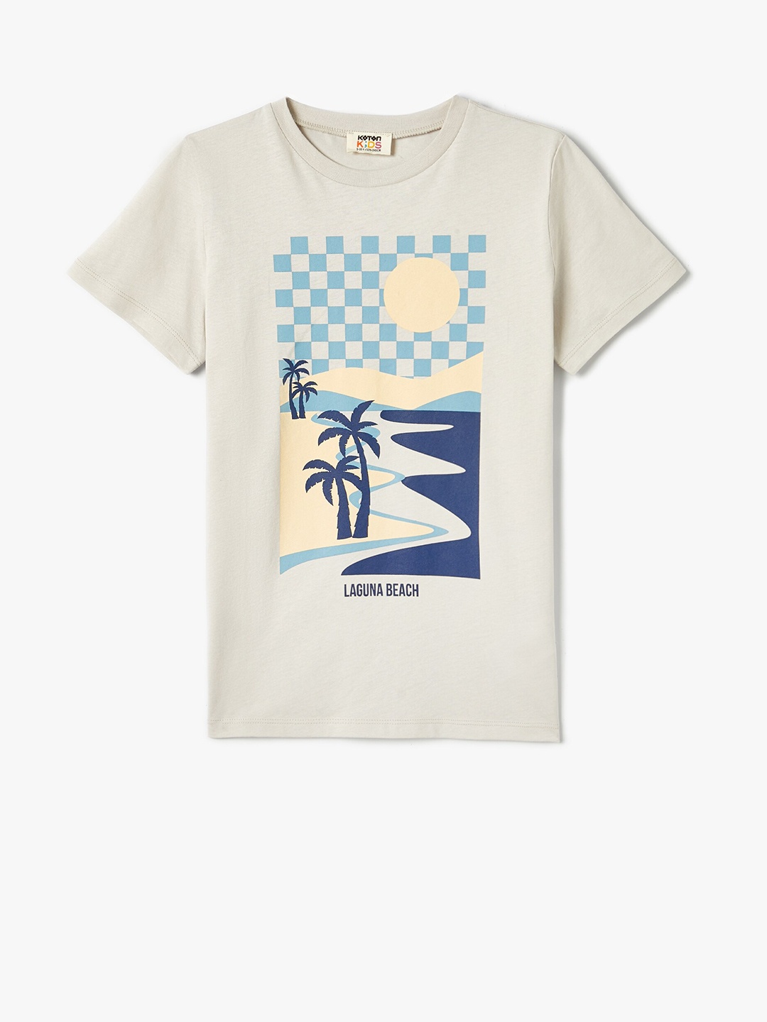

Koton Boys Graphic Printed Pure Cotton T-shirt, Grey