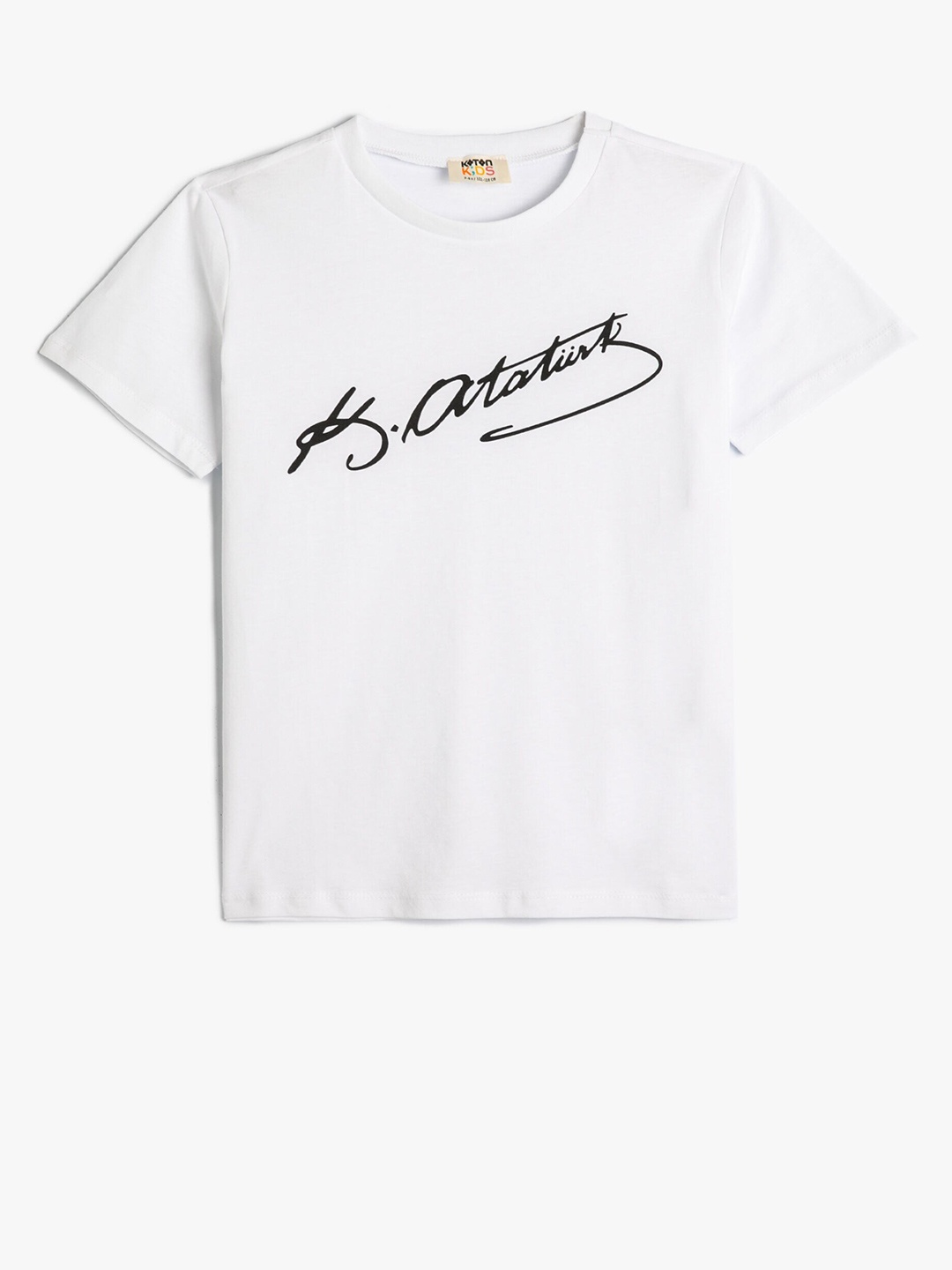 

Koton Boys Round Neck Typography Cotton T-shirt, White