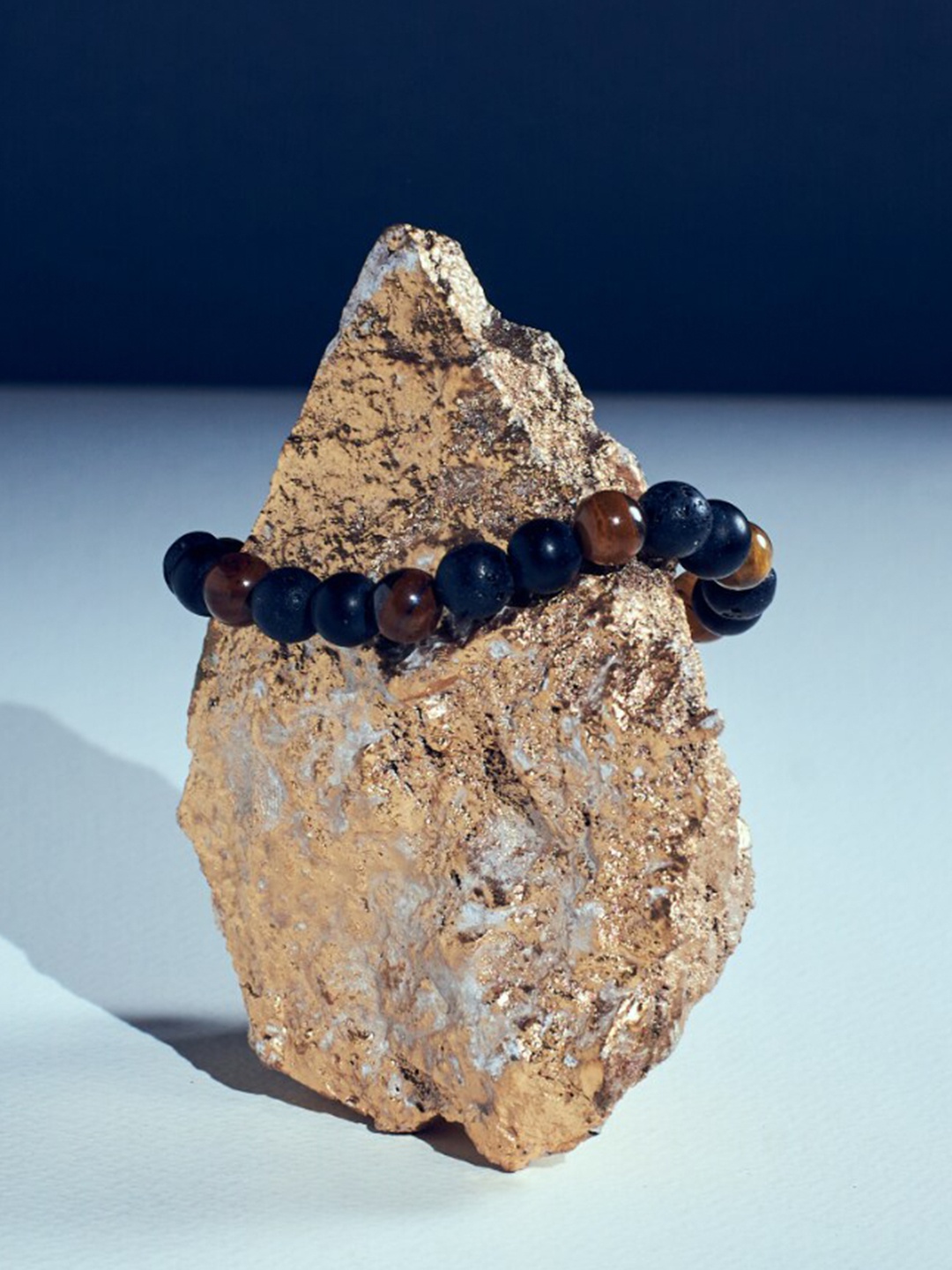 

SALTY Men Oriental Beads-Beaded Elasticated Bracelet, Black