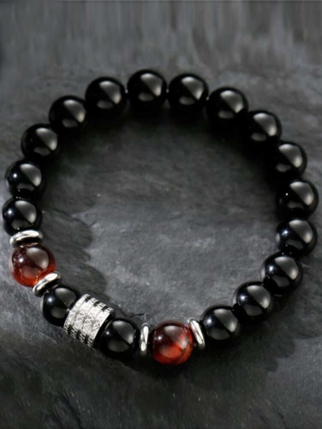

SALTY Men Anti Stress Beads -Beaded Elasticated Bracelet, Red