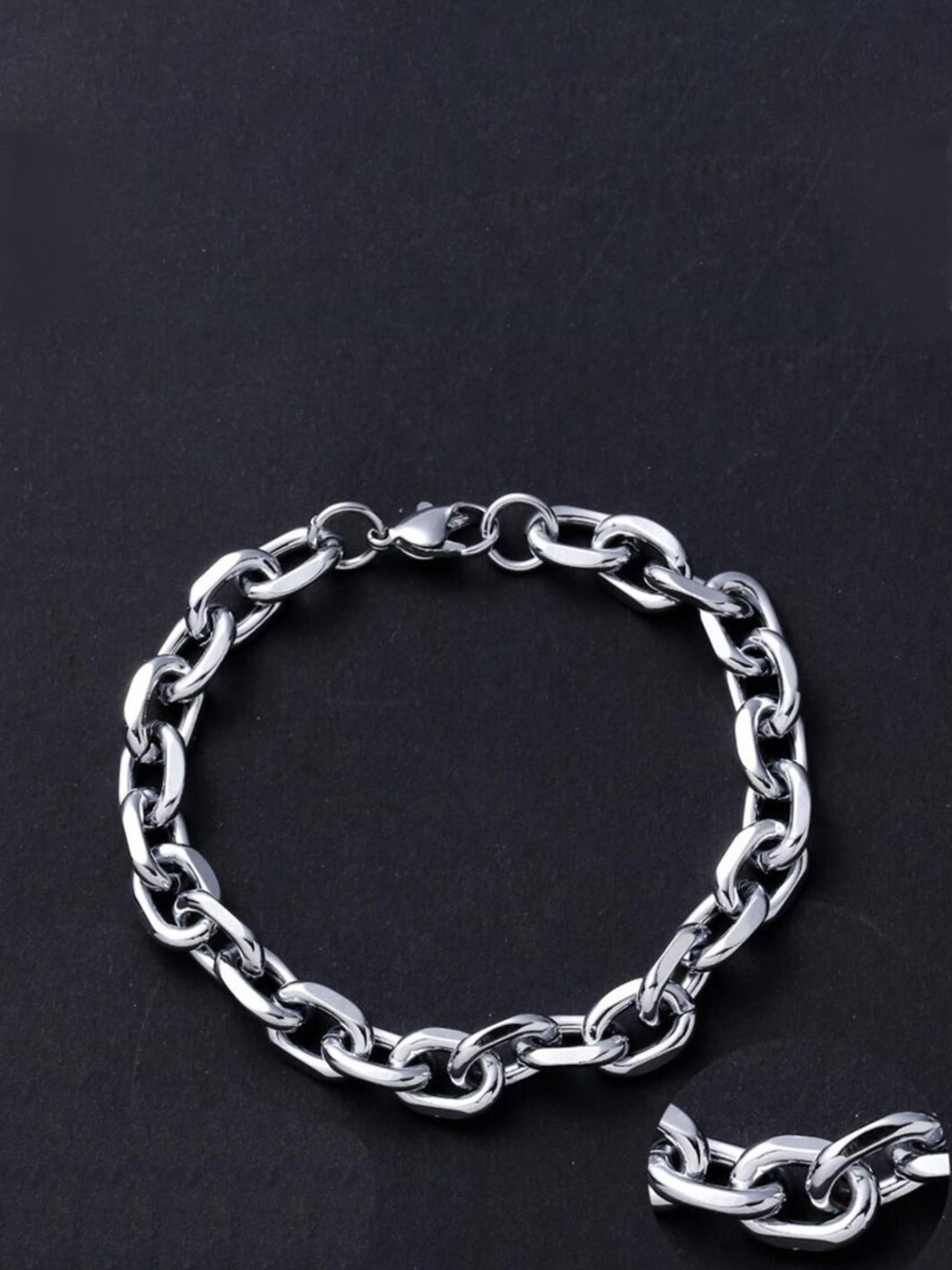 

SALTY Men Stainless Steel Link Bracelet, Silver