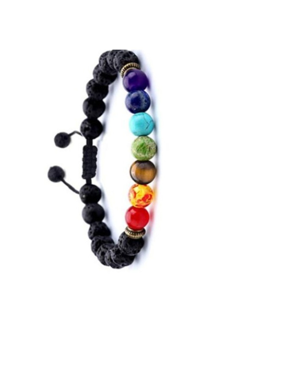 

SALTY Men Seven Chakras Lapis Lazuli Beads-Beaded Wraparound Bracelet, Black