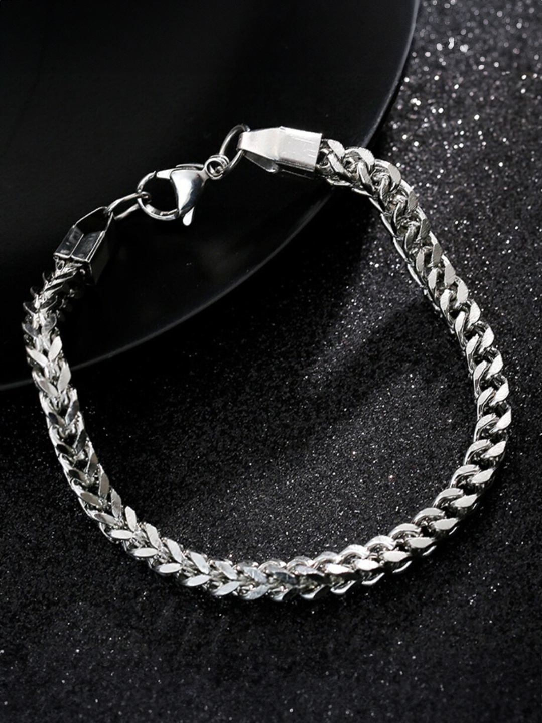 

SALTY Men Stainless Steel Link Bracelet, Silver
