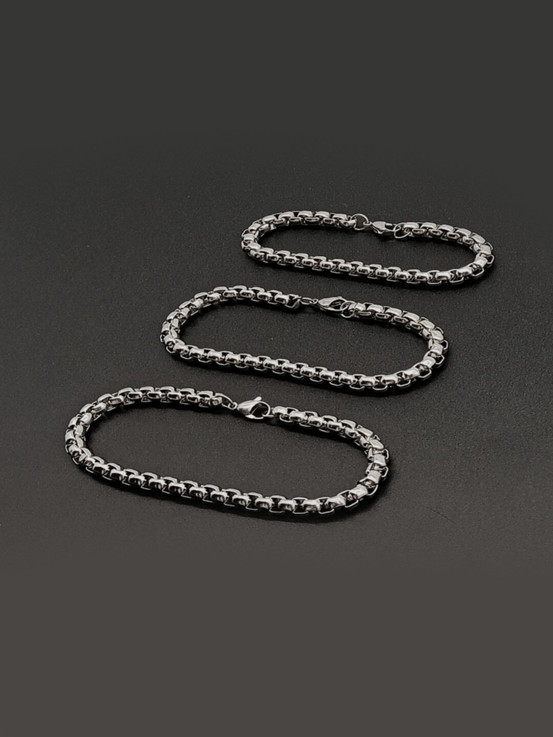 

SALTY Men Stainless Steel Link Bracelet, Silver
