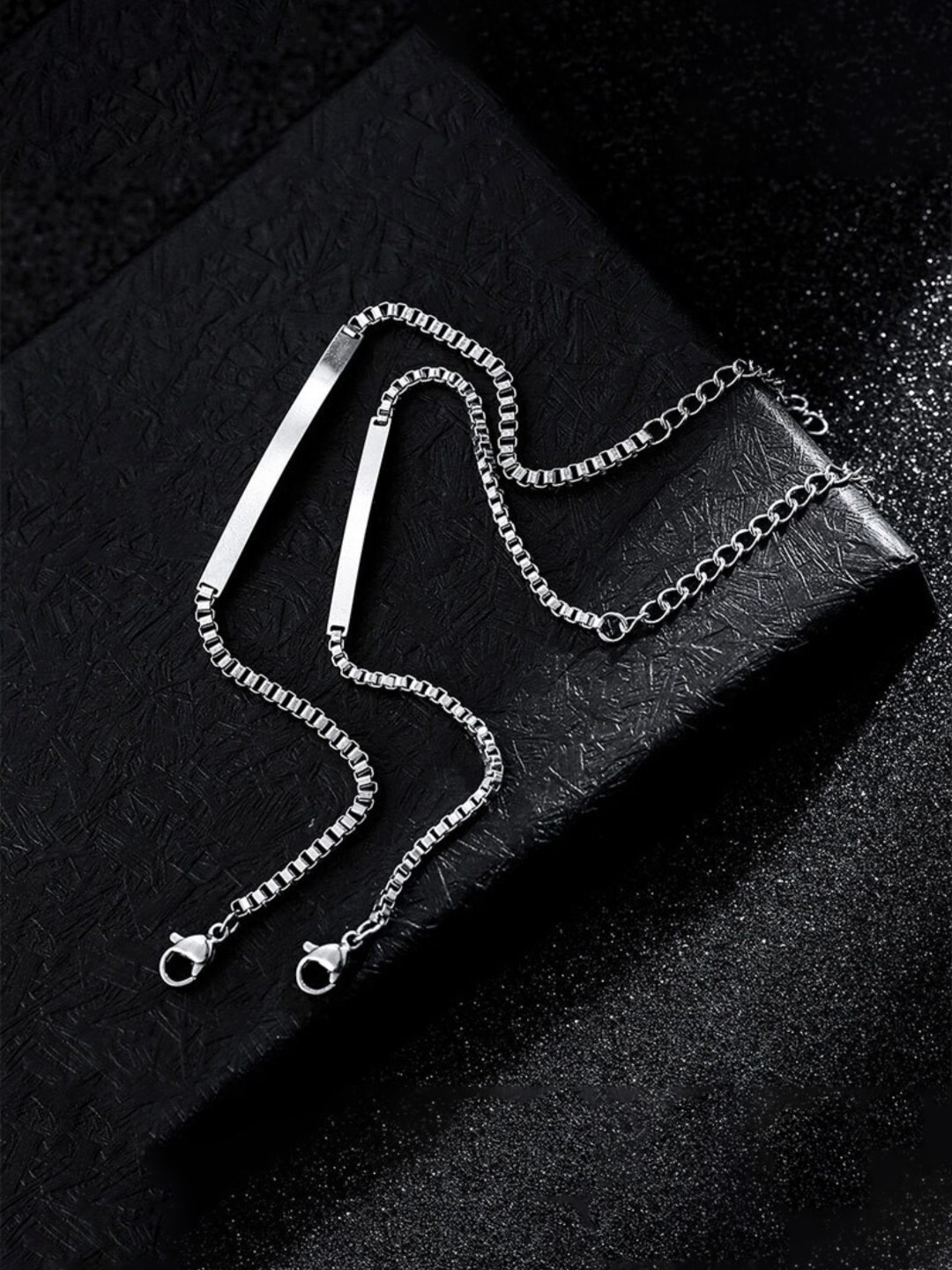 

SALTY Men Stainless Steel Link Bracelet, Silver