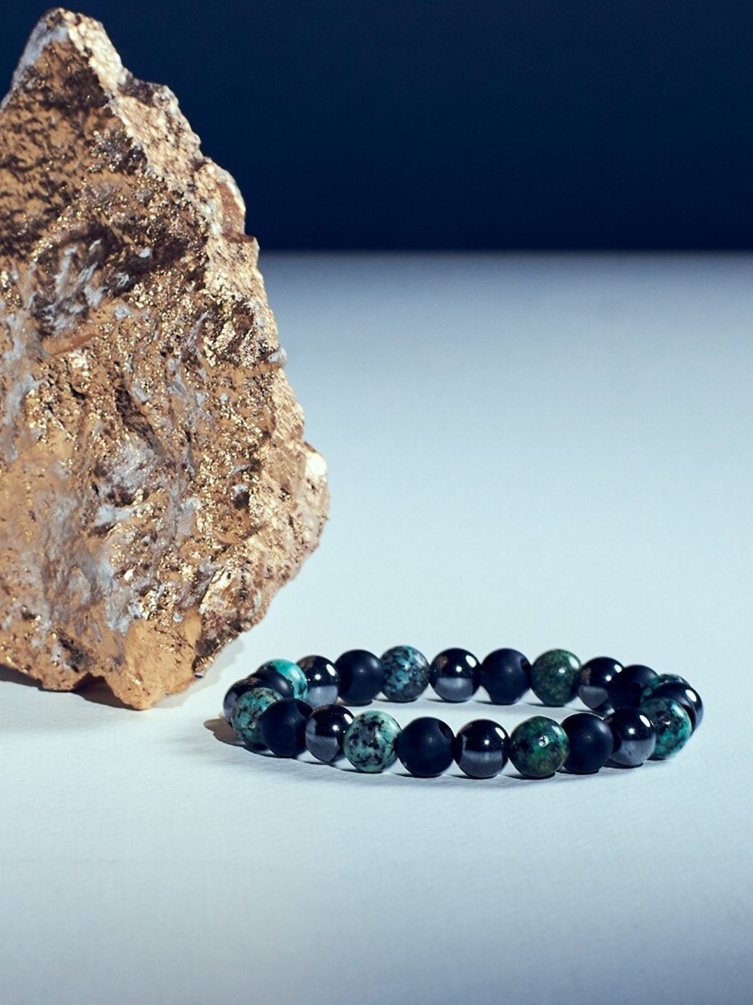 

SALTY Men Hakik Stone-Beaded Elasticated Bracelet, Green