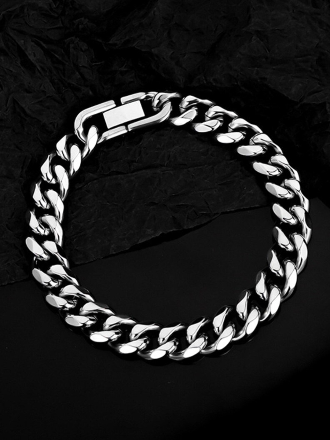 

SALTY Men Stainless Steel Link Bracelet, Silver
