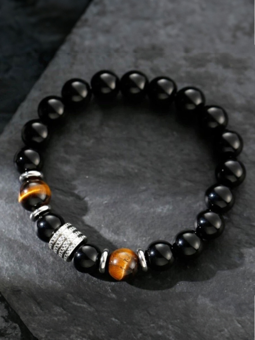 

SALTY Men Chakra Beads -Beaded Elasticated Bracelet, Brown