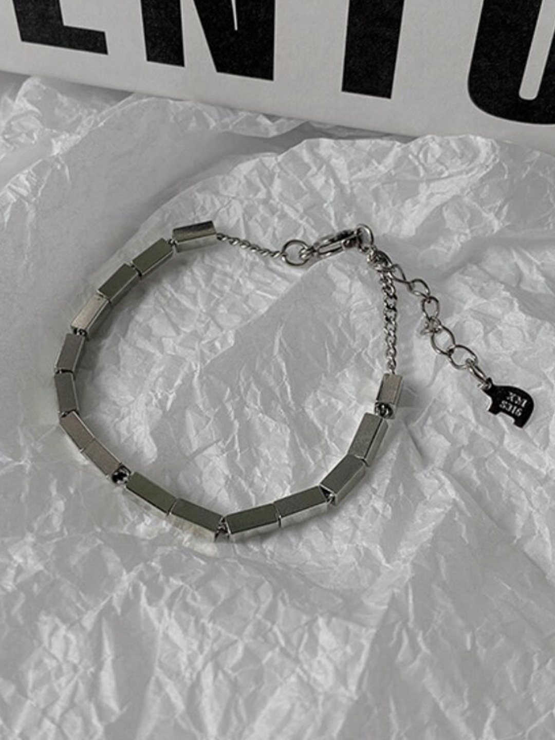 

SALTY Men Stainless Steel Link Bracelet, Silver