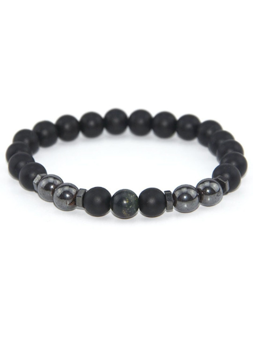 

SALTY Men Pleasant Dreams Beads-Beaded Elasticated Bracelet, Black