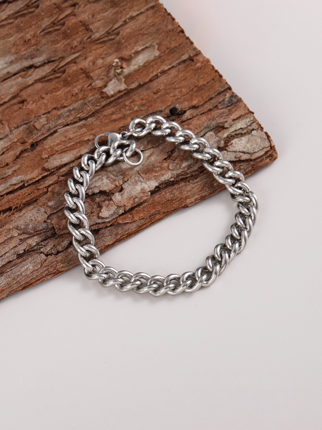 

SALTY Men Stainless Steel Wraparound Bracelet, Silver