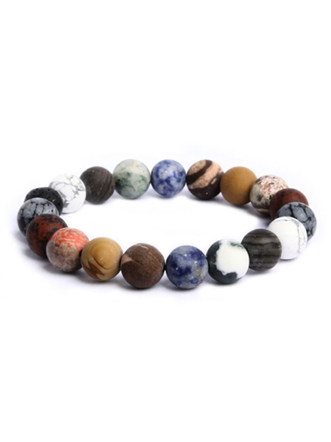 

SALTY Men Galaxy Travel Beads-Beaded Elasticated Bracelet, Red