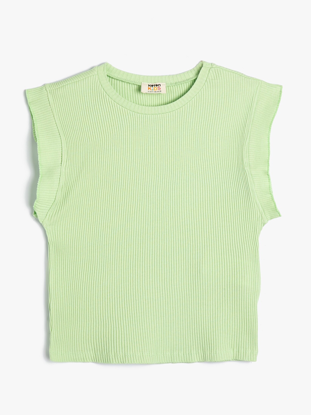 

Koton Girls Round Neck Sleeveless Cotton T-shirt, Green