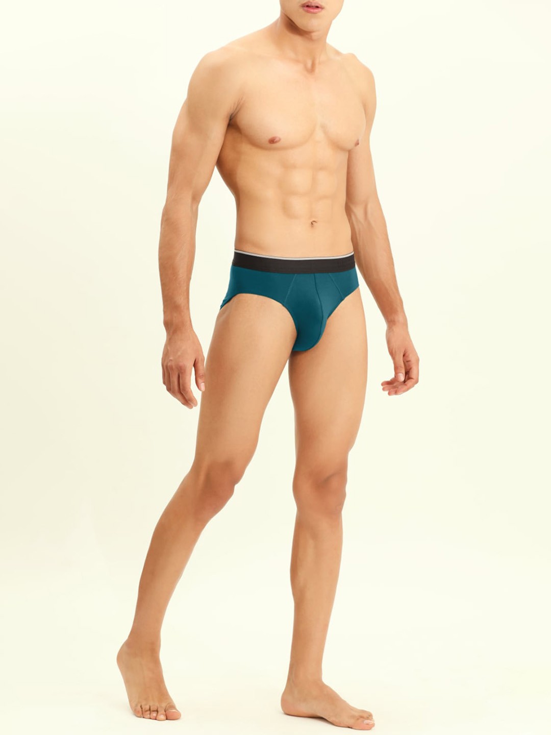 

BRIEFLY Mid Rise Breathable Hipster Briefs V-TB, Teal