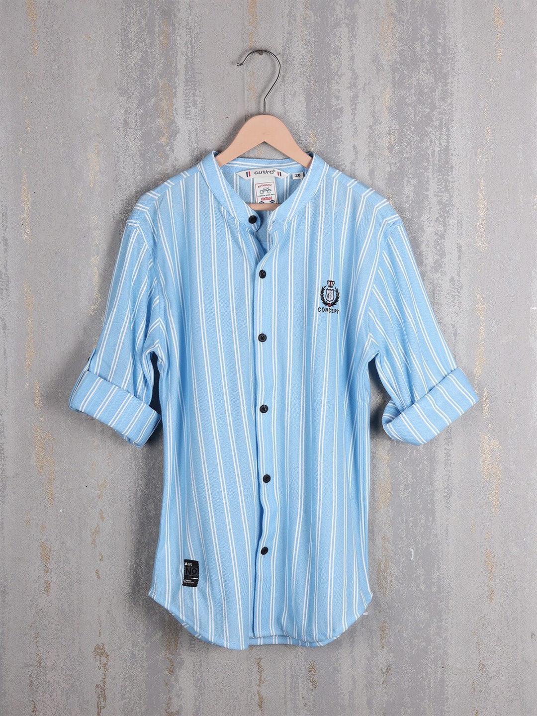 

Albion By CnM Boys Original Opaque Striped Casual Shirt, Blue