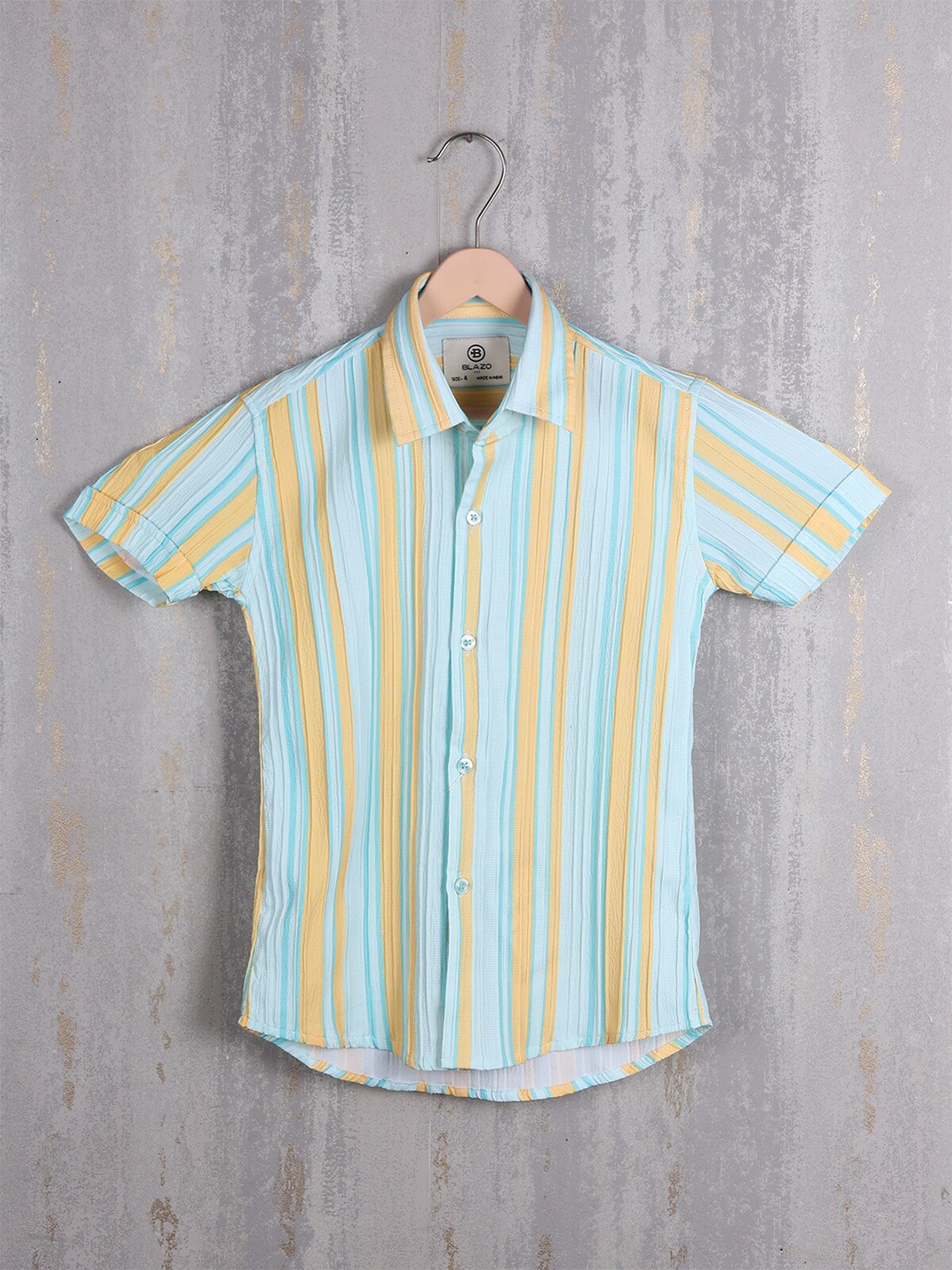 

Albion By CnM Boys Original Opaque Striped Casual Shirt, Yellow