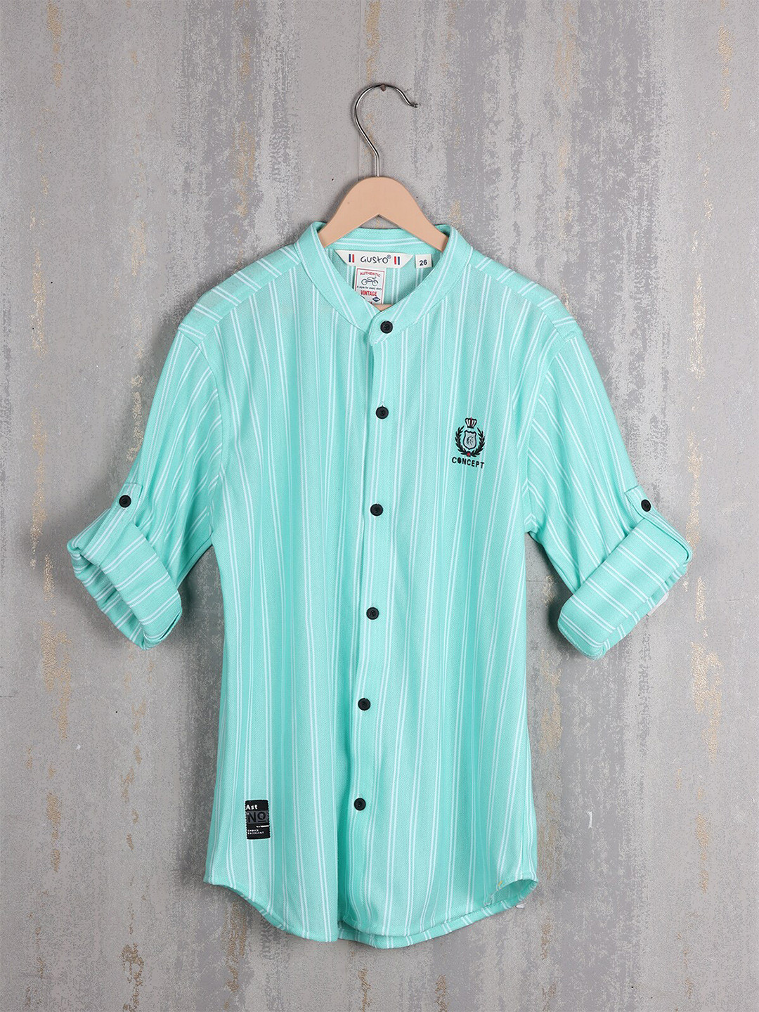 

Albion By CnM Boys Original Opaque Striped Casual Shirt, Green