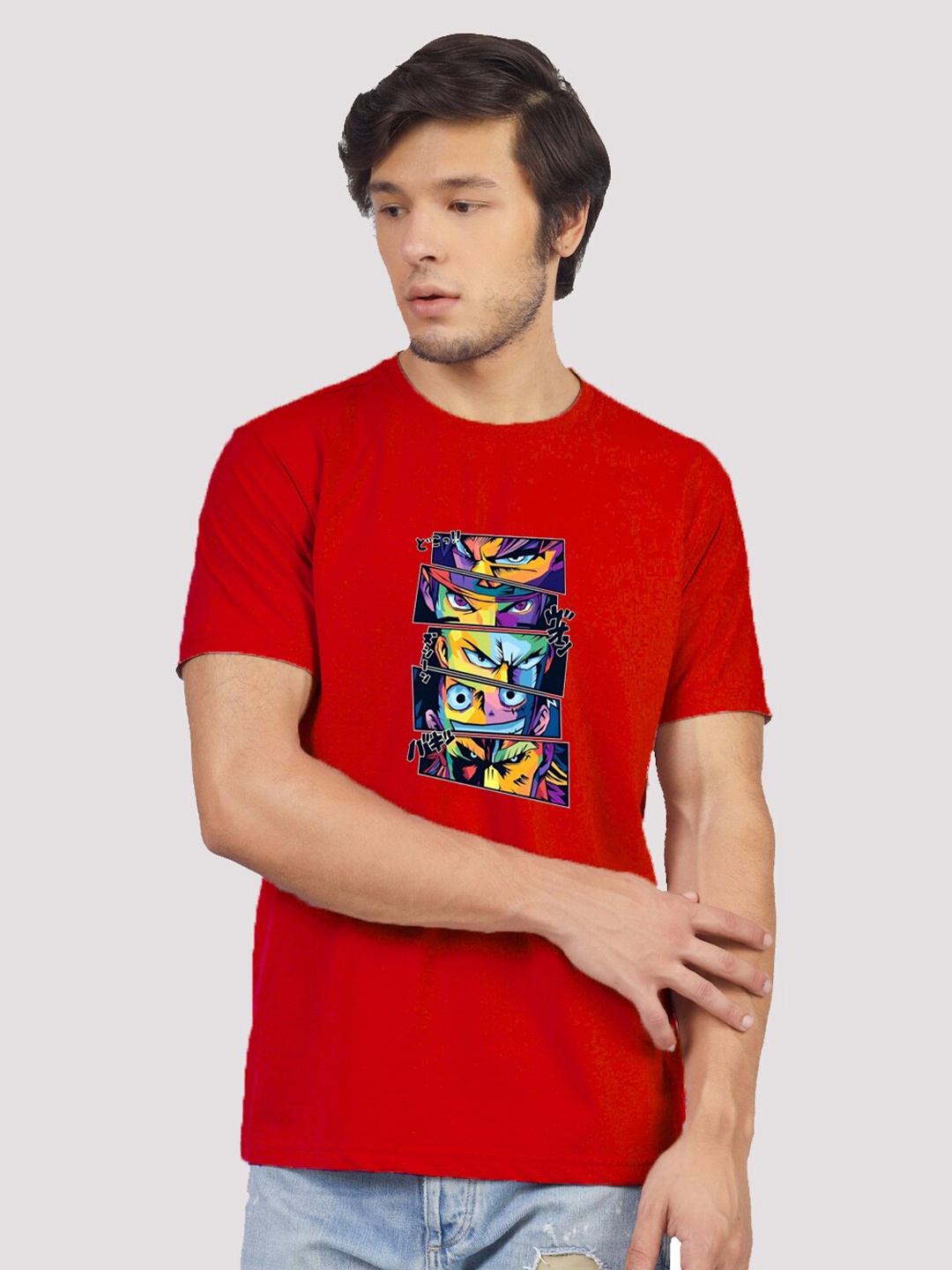 

Greylongg Graphic Printed T-shirt, Red