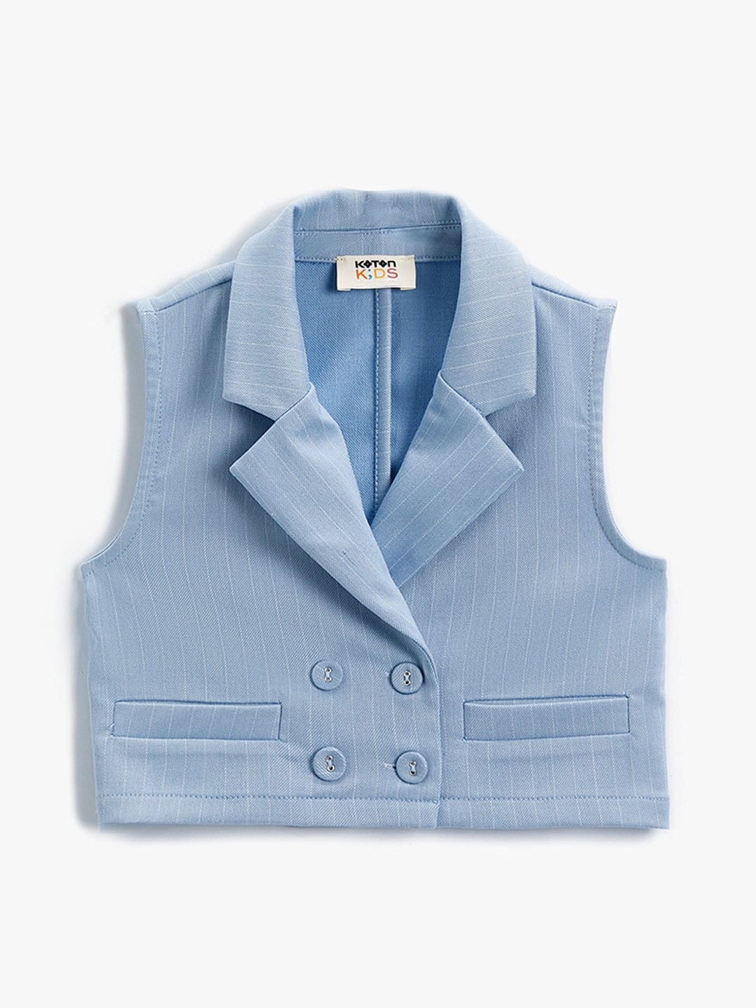 

Koton Girls Striped Waistcoat, Blue