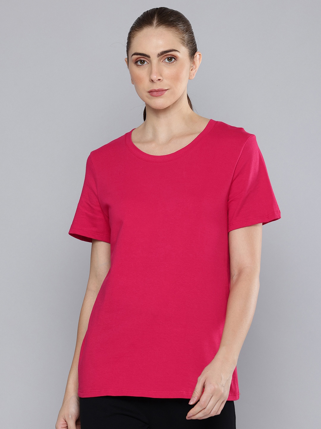 

Domyos By Decathlon Pure Cotton T-shirt, Magenta