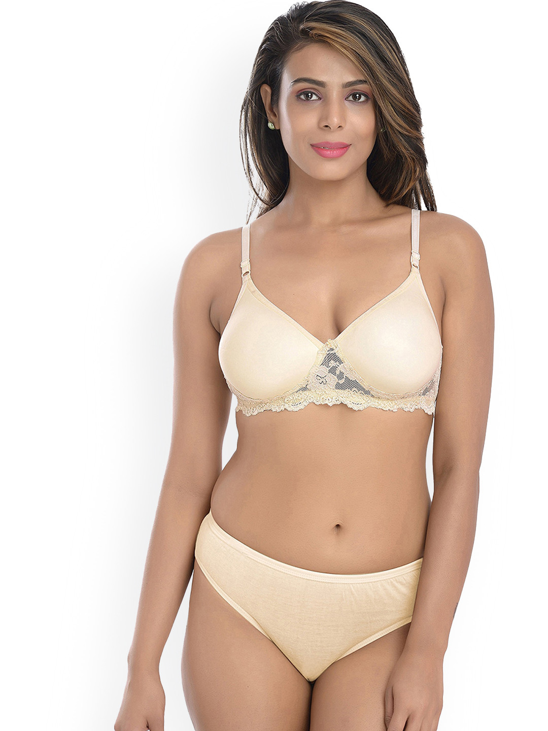 

AROUSY Self-Designed Lace Lingerie, Brown