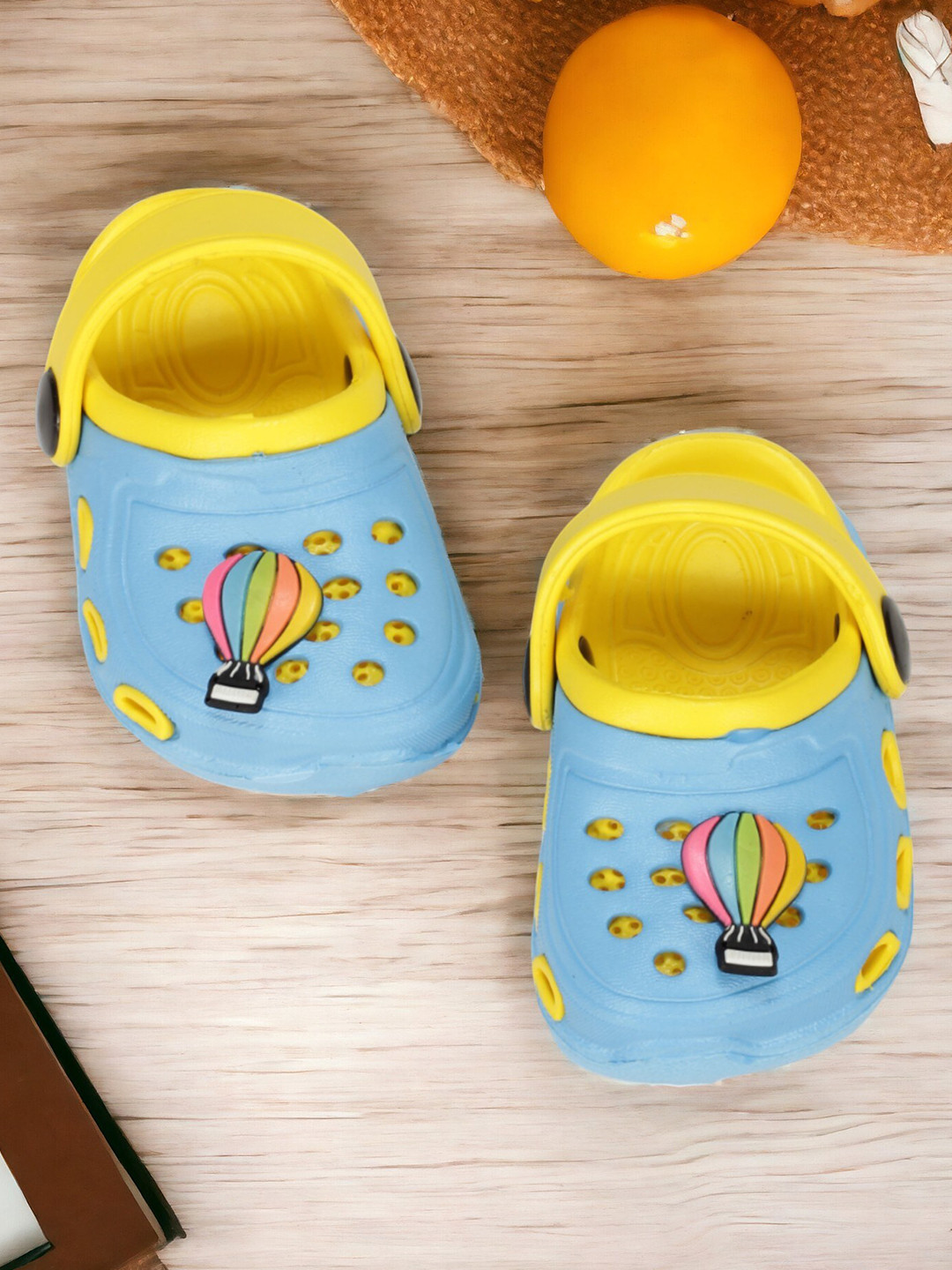 

Lil Lollipop Kids Self Design Anti-Slip Clogs, Blue