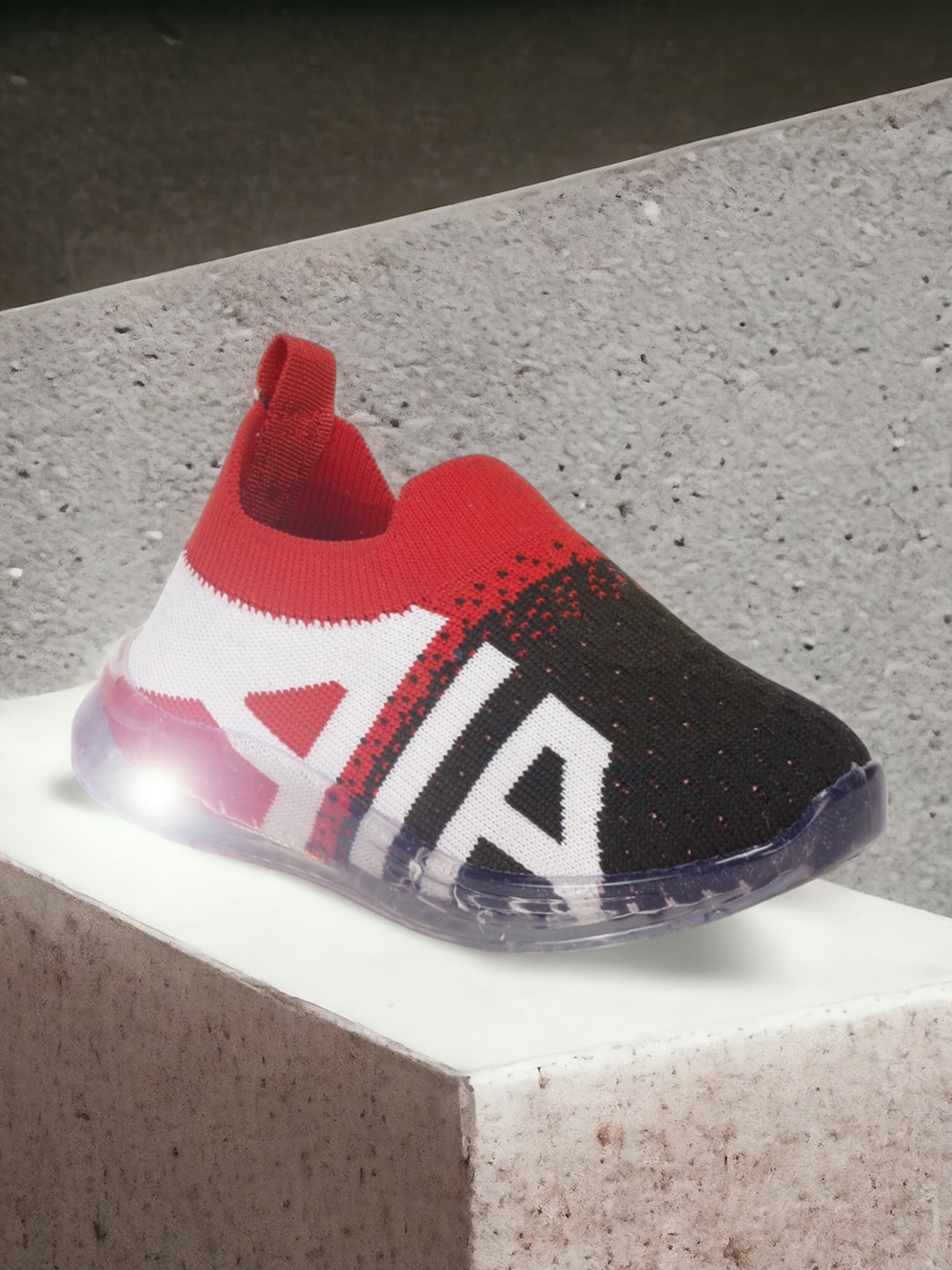 

Lil Lollipop Kids Printed LED Slip-On Sneakers, Red