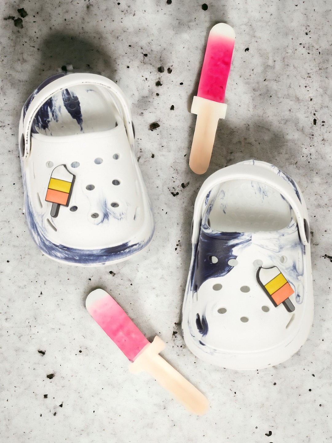 

Lil Lollipop Kids Self Design Anti-Slip Clogs, White