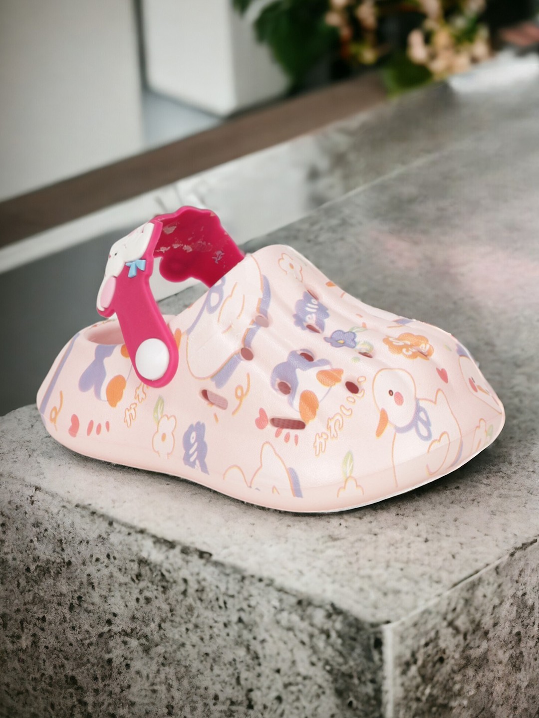 

Lil Lollipop Kids Printed Anti-Slip Clogs, Pink