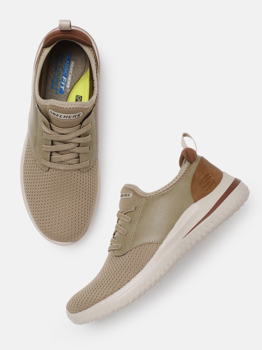 

Skechers Men Delson 3.0 Mooney Textured Sneakers, Brown