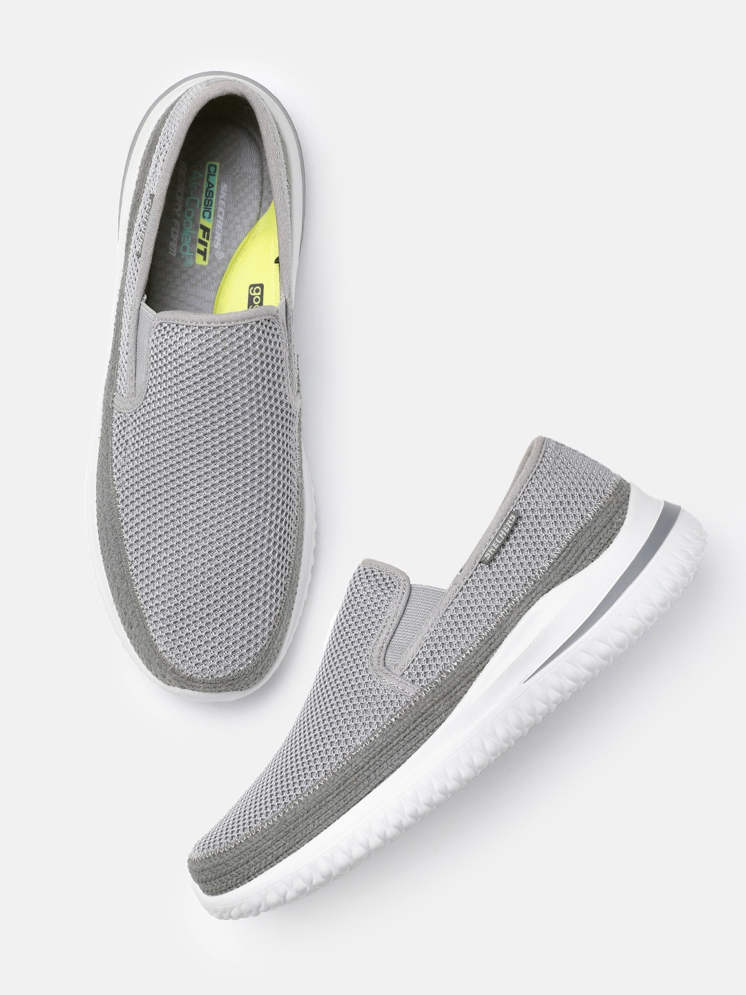 

Skechers Men Delson 3.0 - Regento Perforations Slip-On Sneakers, Charcoal