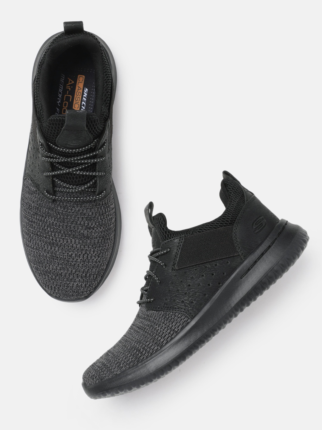 

Skechers Men Delson Camben Textured Sneakers, Charcoal