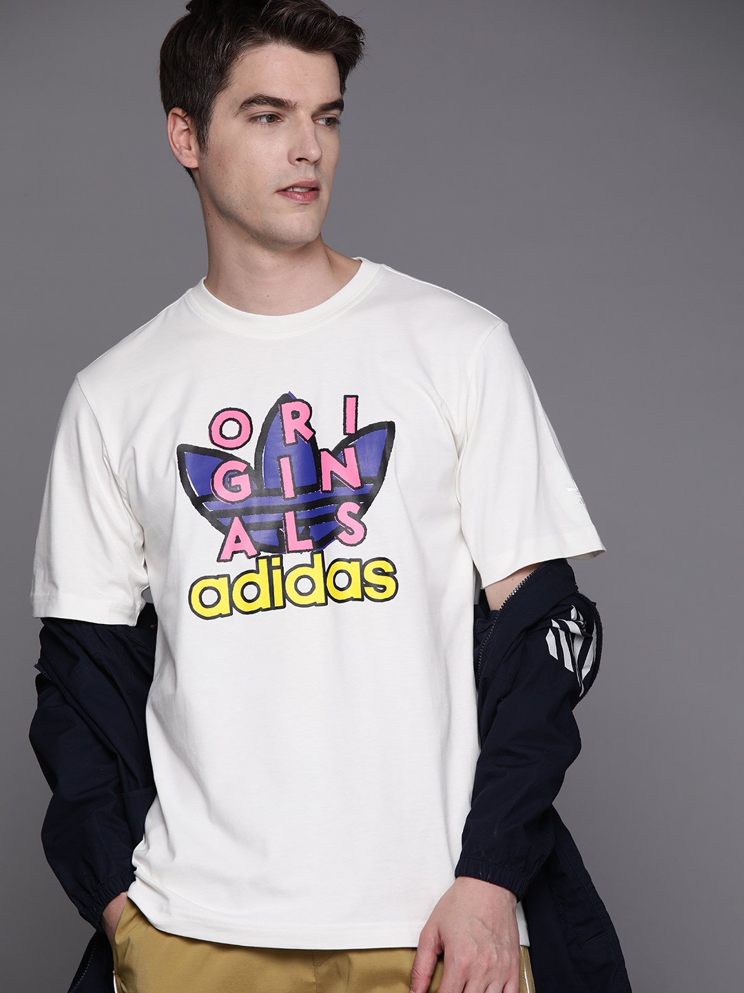 

ADIDAS Originals Pure Cotton Printed T-Shirt, White