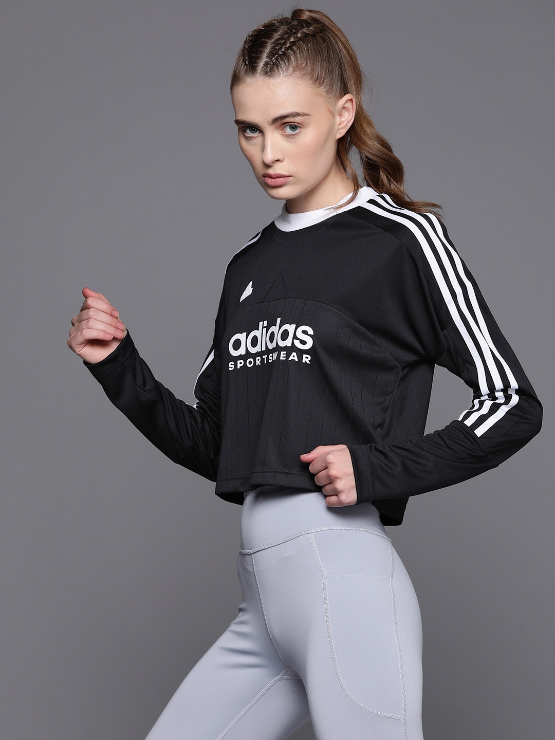 

ADIDAS Printed Tiro 3-Striped Long Sleeve T-shirt, Black