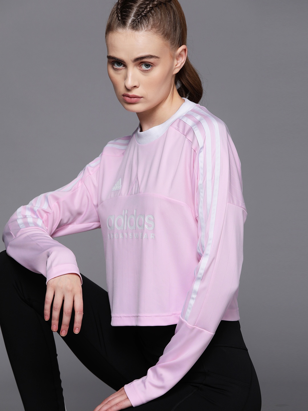 

ADIDAS Printed Tiro 3-Striped Long Sleeve T-shirt, Pink
