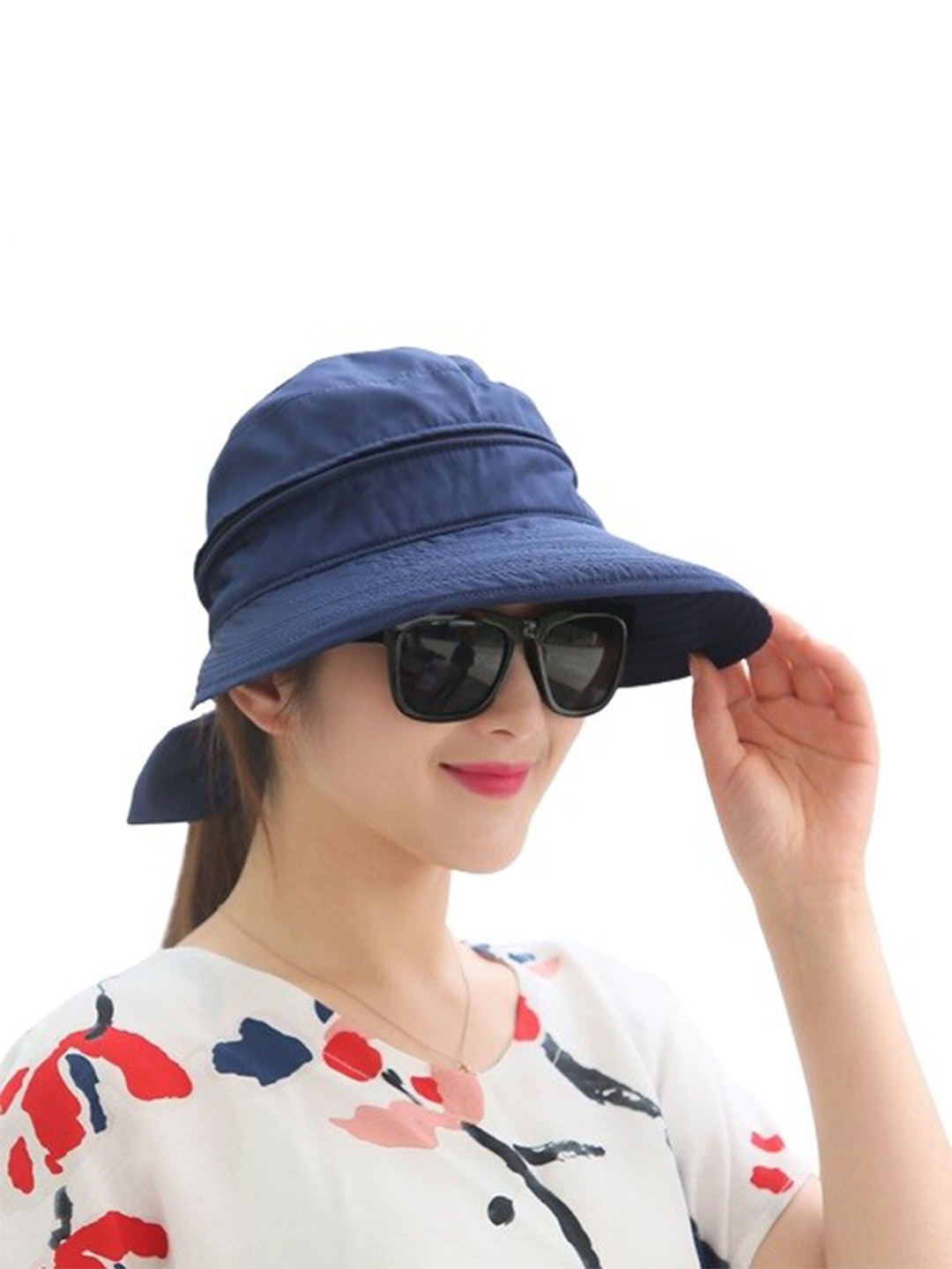 

Alexvyan Women Solid Visor Cap, Blue
