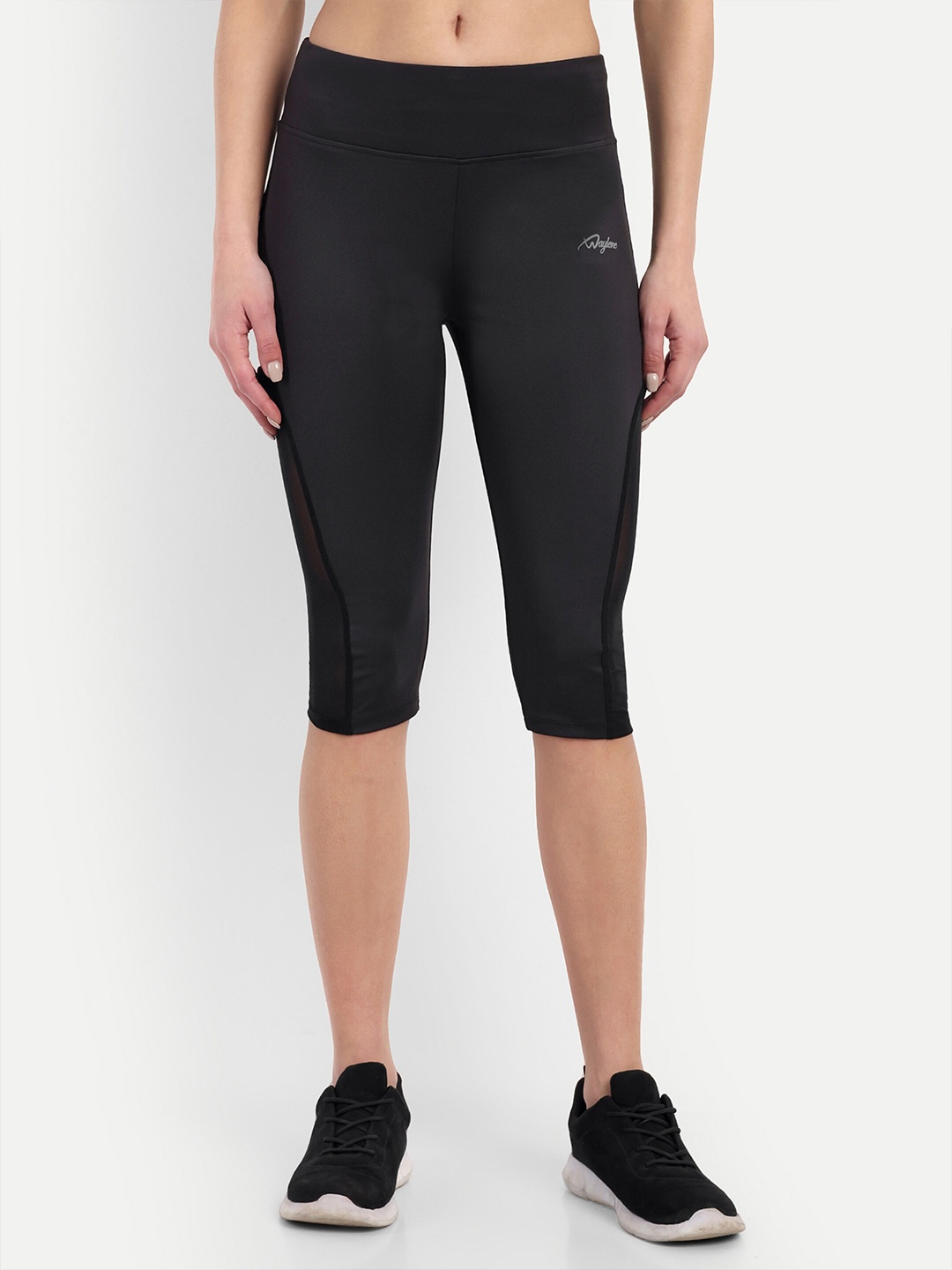 

WAYLENE Women Solid Capris, Black